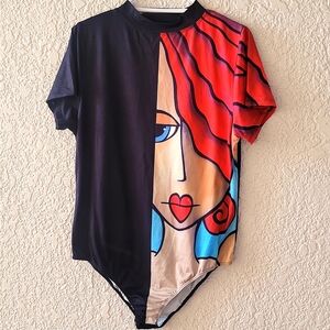 Womens Abstract Top Size 1x